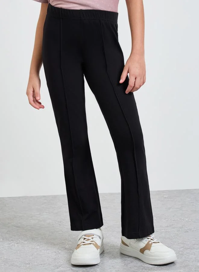 ستايلي Teen Girls Front Pintuck Detail Flared Leggings
