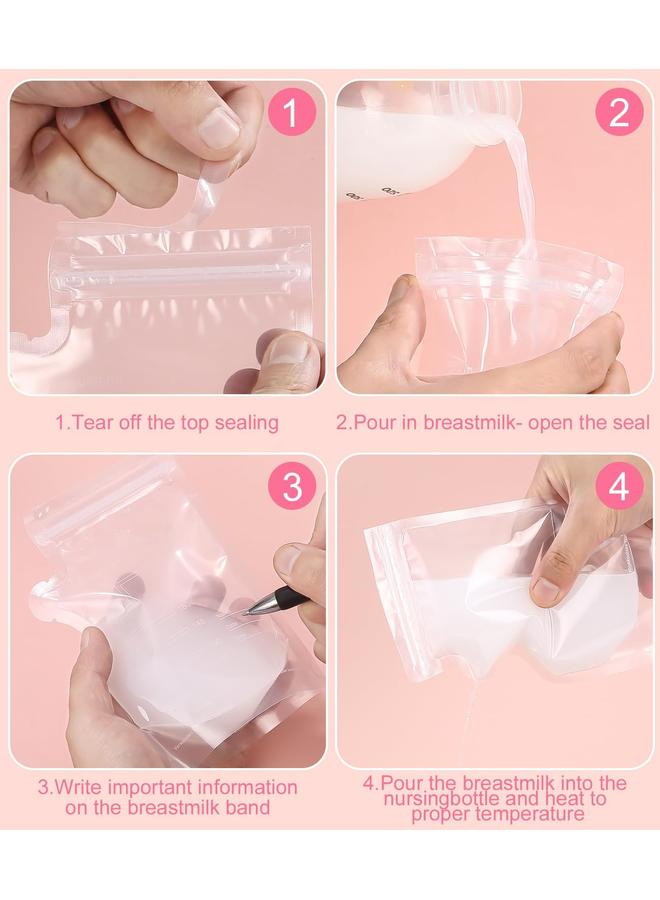 30 كيس حليب أم، 250 مل بدون BPA، أكياس لحفظ حليب الأم مع فوهة، للرضاعة، قائمة بذاتها، معقمة مسبقًا، مجمدة، موفرة للمساحة - Image 3