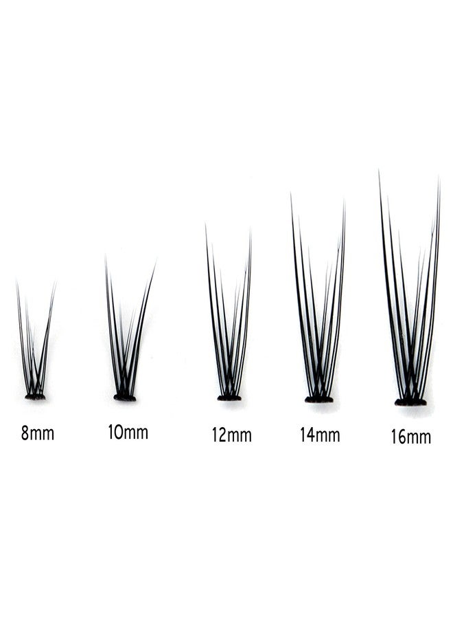 Bodermincer 12D Fishtail Lash Clusters D Curl 120pcs Natural Wispy Eyelashes Extensions (14mm) - Image 2
