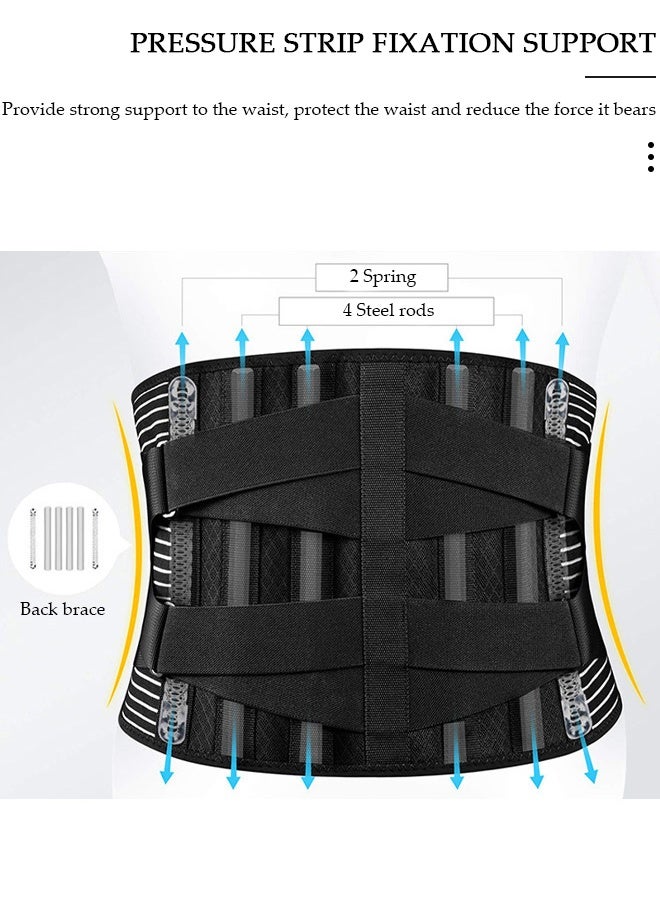 DUNISO دعامة ظهر رياضية للرجال والنساء قابلة للتنفس، حزام دعم أسفل الظهر لأسفل الظهر لعرق النسا، فتق القرص، الجنف، تخفيف آلام الظهر، رفع ثقيل مع أشرطة مزدوجة قابلة للتعديل - Image 4