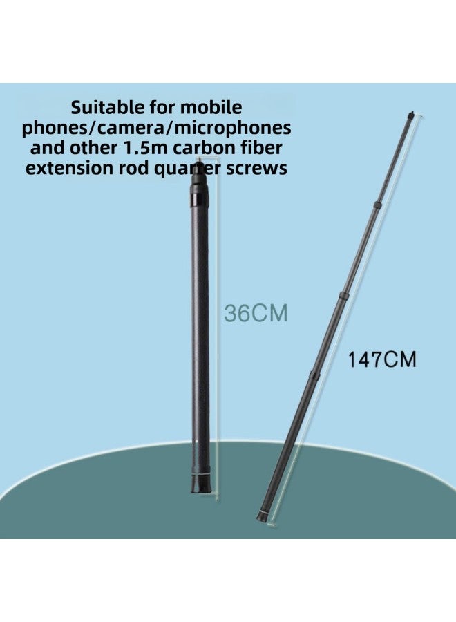 Suitable For 360insta X34 Extended Selfie Stick Xiaomi Dajiang Sports Panoramic Camera Carbon Fiber Extension Rod-Color:2.9m Gold 9 Sections  - Image 1