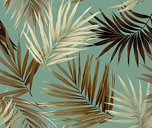 Masterplay 3-Piece Fine Printed Tropical Palm Leaves Oversize (100" X 95") Quilt Set, Bedspread Coverlet Queen Size Bed Cover (Sage, Aqua, Brown, Khaki) - Image 5