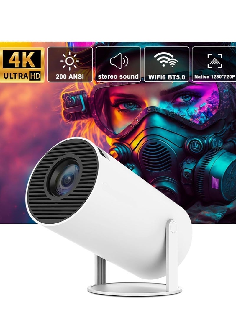 ELTRAZONE V2COM Projector 4K Compatible For Android 11 Dual Wifi6 200 ANSI Compatible For Allwinner H713 BT5.0 1080P 1280 * 720P Home Cinema Outdoor Portable Projetor (Color : Hy300, Size : UK Plug)  - Image 5