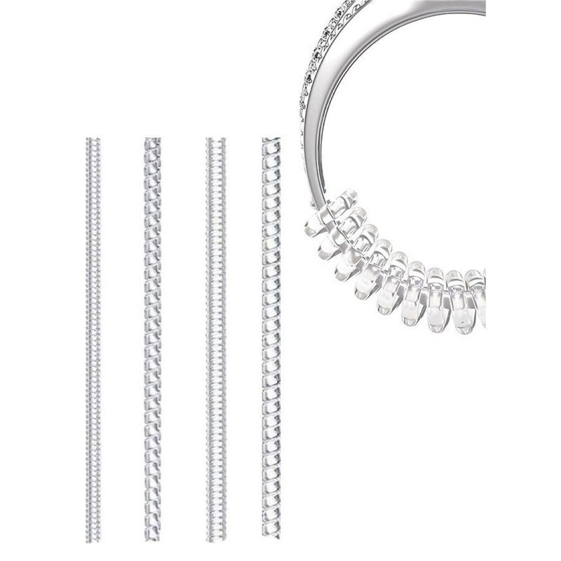 ALKAYAN Silicone Ring Size Adjuster Set of 4 Pieces of Different Sizes - Clear - Image 1
