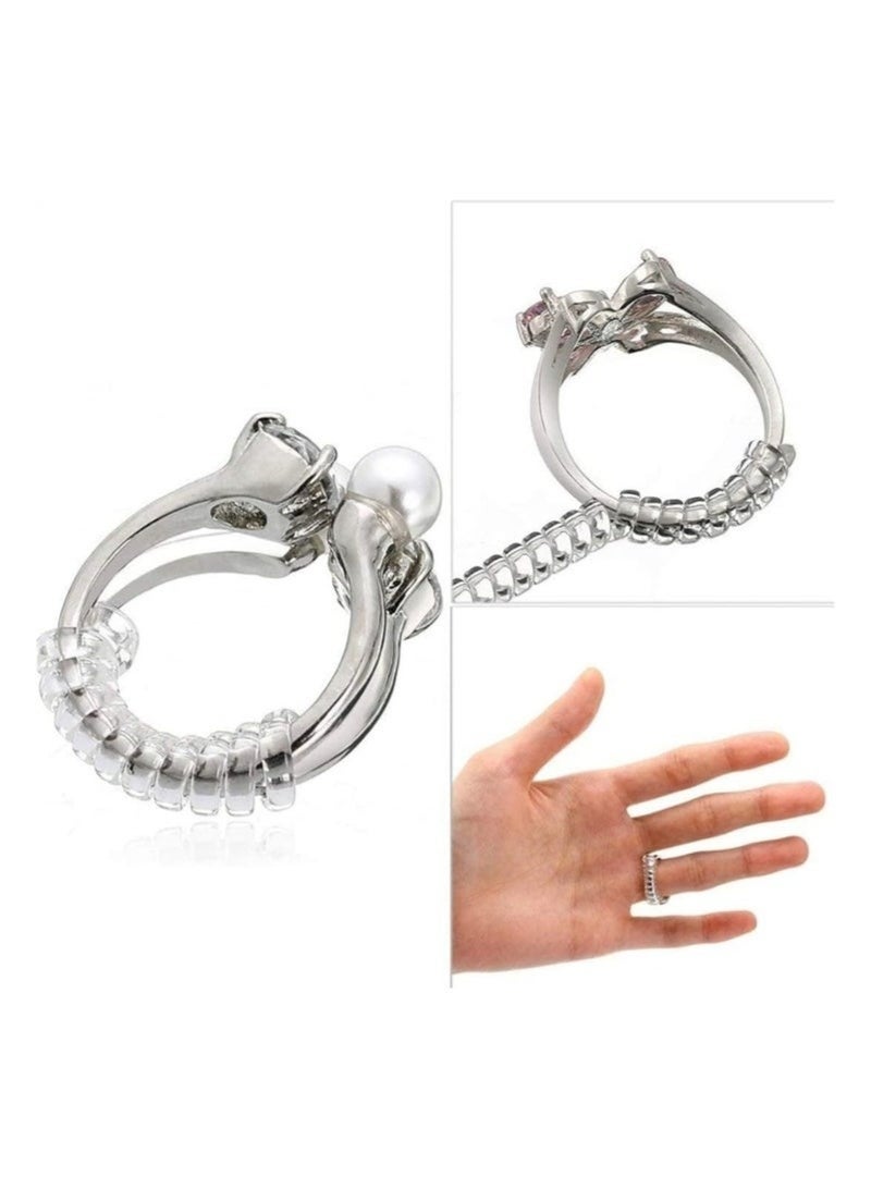 ALKAYAN Silicone Ring Size Adjuster Set of 4 Pieces of Different Sizes - Clear - Image 2