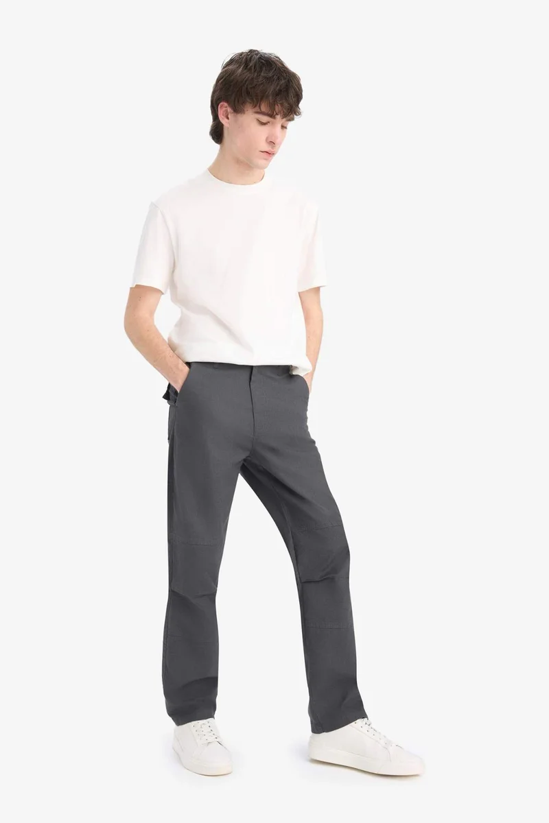 Defacto  Loose Comfortable Fit Wide Leg Summer Trousers for Men | Best Price UAE