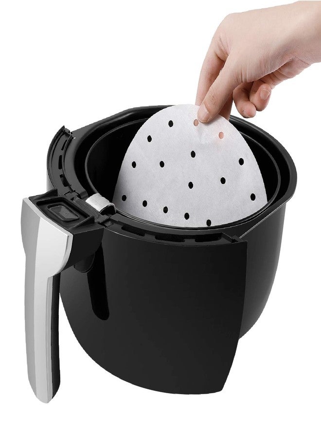 Flexzion 9 Inch Perforated Parchment Paper For Air Fryer Liners Round Unbleached 200 Sheets 5.3 5.8 QT AirFryer, Bamboo Steamer Basket, Baking Paper, Microwave, Oven Non-Stick Cooking - Image 3