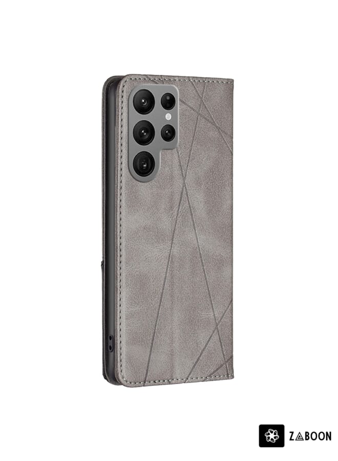 Zaboon Protective Case For Samsung Galaxy S23 Ultra 5G Prismatic Invisible Magnetic Leather - Image 3