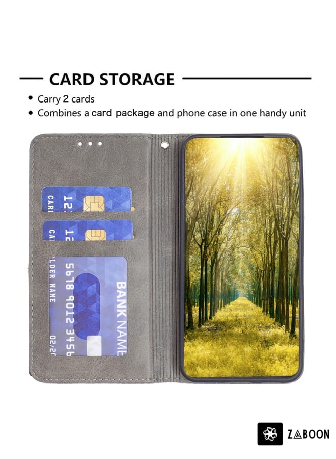 Zaboon Protective Case For Samsung Galaxy S23 Ultra 5G Prismatic Invisible Magnetic Leather - Image 4