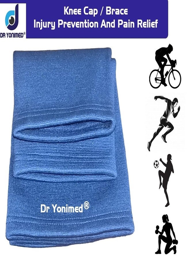 Dr Yonimed Knee Cap For Pain Relief Knee Support For Men & Women Knee Brace Skin Comfort Anti Slip Design Blue Color Medium Size - Image 4