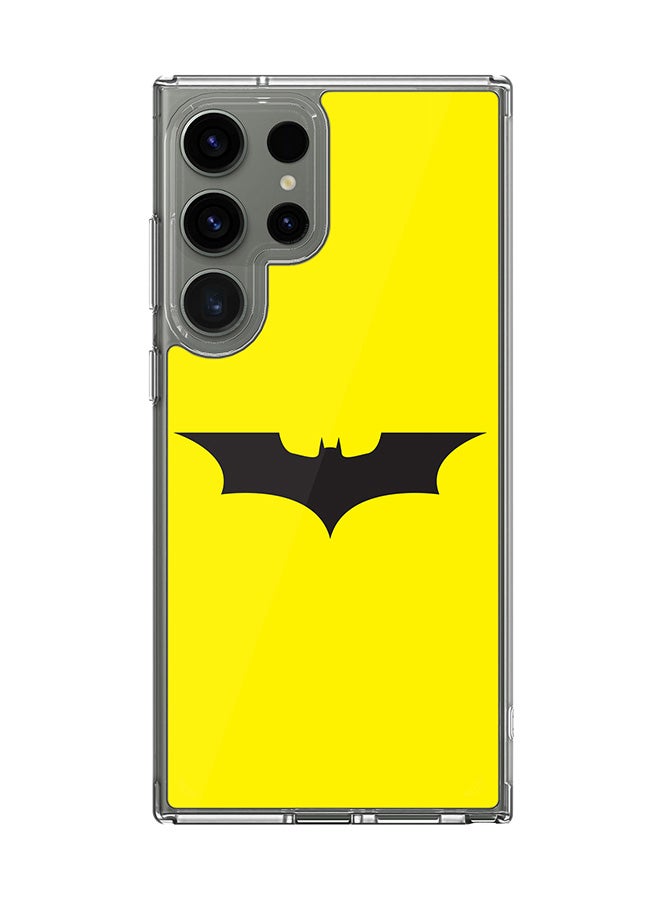 Stylizedd Classic Clear Case for Samsung Galaxy S24 Ultra , Hybrid Soft Case Flexible Edges Anti Drop TPU PC Gel Thin Transparent Cover - Iconic Bat - Image 1