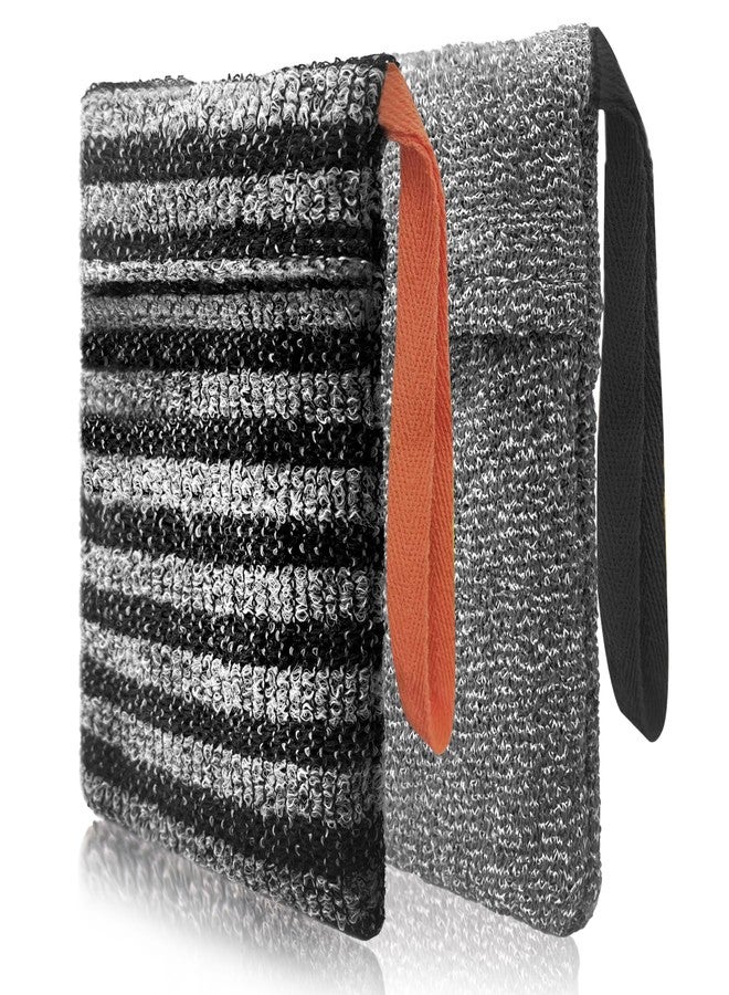 Beiskll 2 Pack Soap Bag Different Roughness Deep and Gentle,Exfoliating Soap Saver Pouch,Bar Soap Pocket,Body Scrubber Sponge Exfoliator for Bath or Shower (Grey) - Image 1