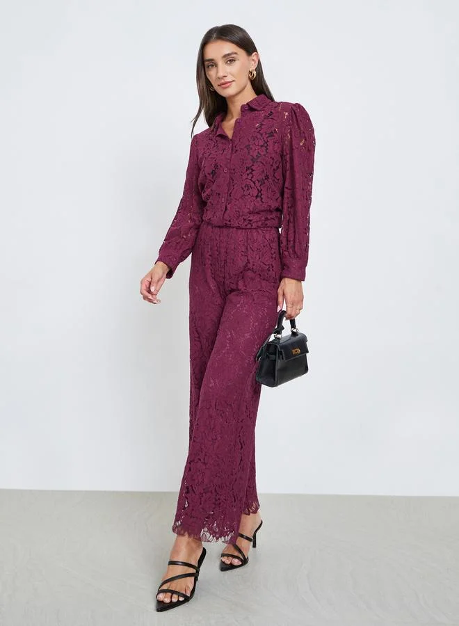 ستايلي بلوزة بتفاصيل بارزة الملمس وأكمام بالون