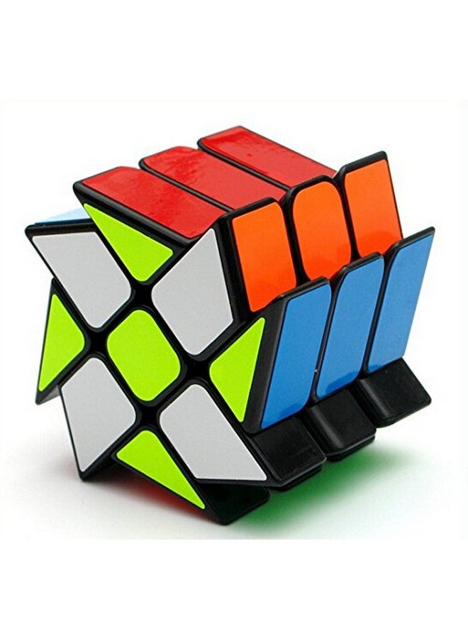 CuberSpeed Windmill Magic Cube 3X3 Black Wheel Fenghuolun Twisty Puzzle 3X3X3 Speed Cube Puzzle - Image 2