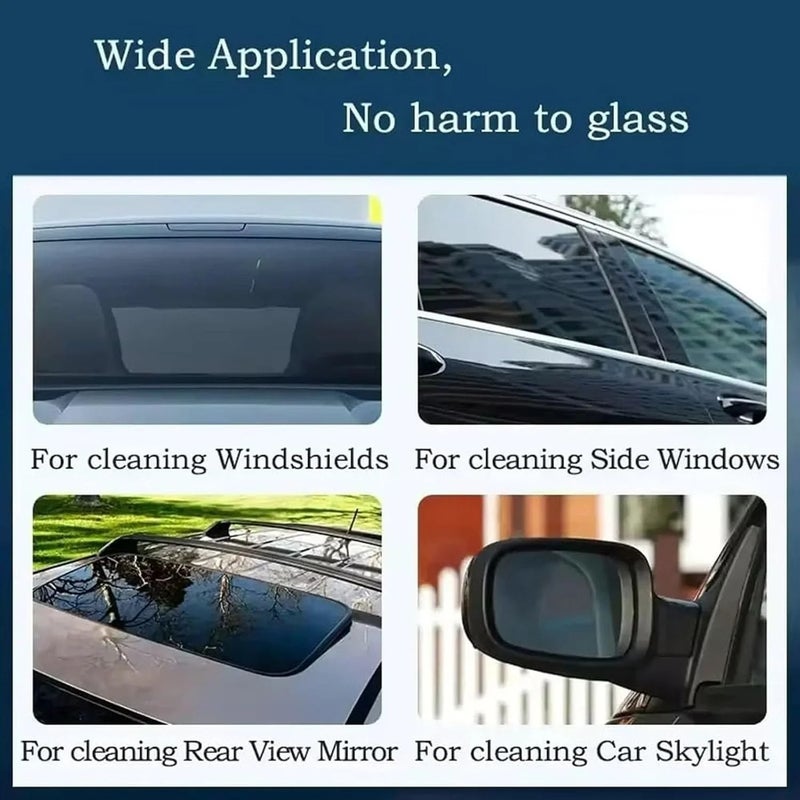 Oil film remover, car windshield polishing agent, used for anti fog and waterproof coating scratch care, removing wax, wiper marks and oil film (2PCS) - Image 3