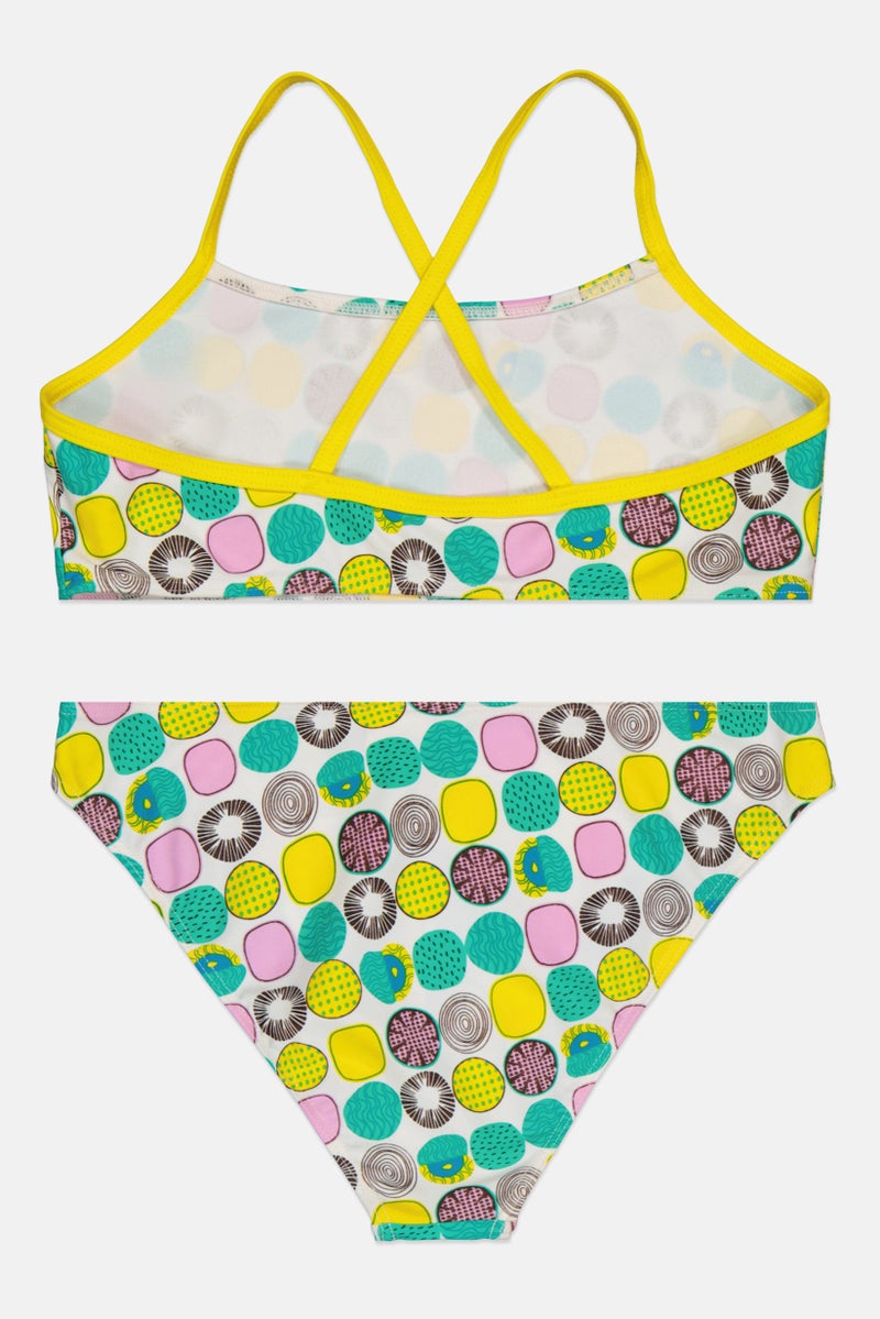 arena Kids Girl Allover Print Bikini Top And Bottom, Multicolor - Image 2