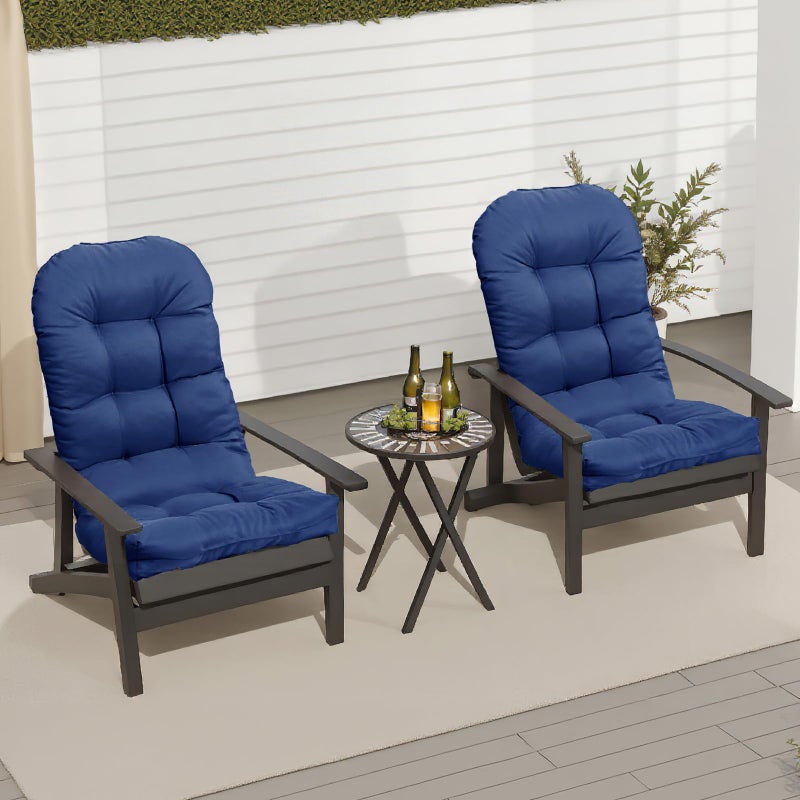 MQK Adirondack Chair Cushion, Thick Indoor/Outdoor Rocking Chair Cushion with High Elasticity PP Cotton Water-Resistant Patio Furniture Cushions High Back Seat Pads for Porch Yard Lawn Chairs 44x19x4 - Image 2