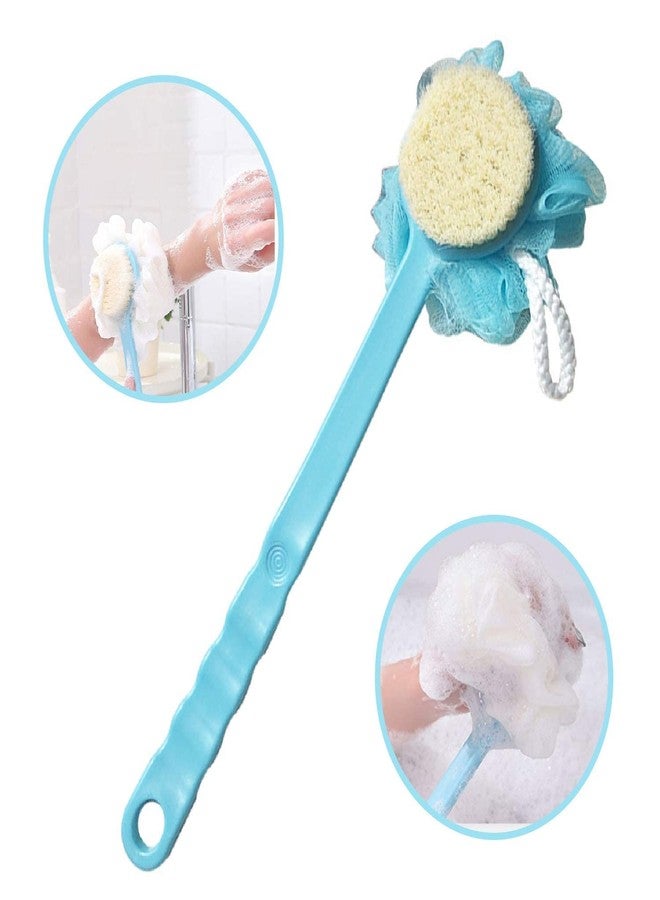 NIWRT 2 IN 1 Loofah With Handle,Exfoliating Bath Brush, Back Scrubber, For Women, For Bathing (Multi-Color) - Image 4