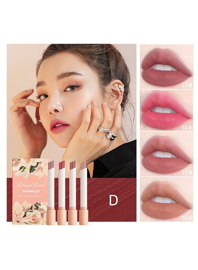 Dragon Ranee 4Pcs Matte Lipstick Set Moisture Lip Glossy Waterproof Long Lasting Lip liner Set Lipstick for Women Makeup （MAGNOLA） - Image 3