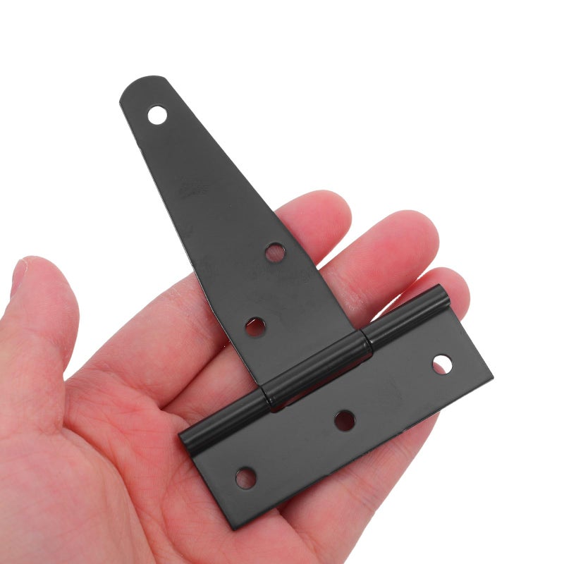 4pcs Heavy Duty T Strap Hinges Black For Outdoor Wood Fence Barn Gate Hardware - Image 5