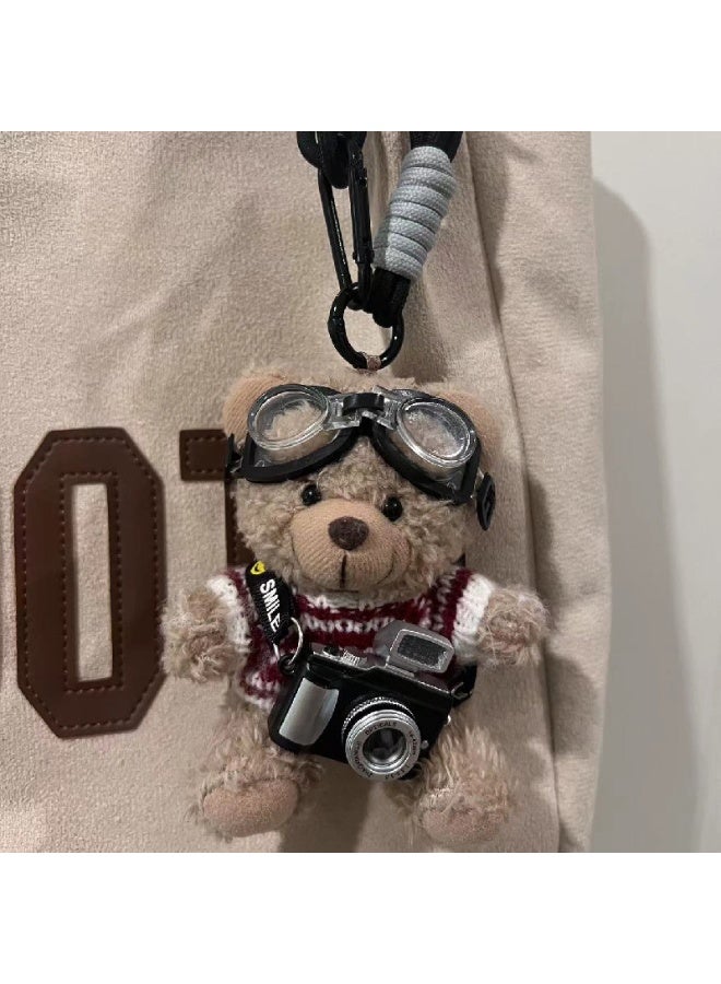 Original Camera Bear Pendant - Creative Plush Toy Keychain