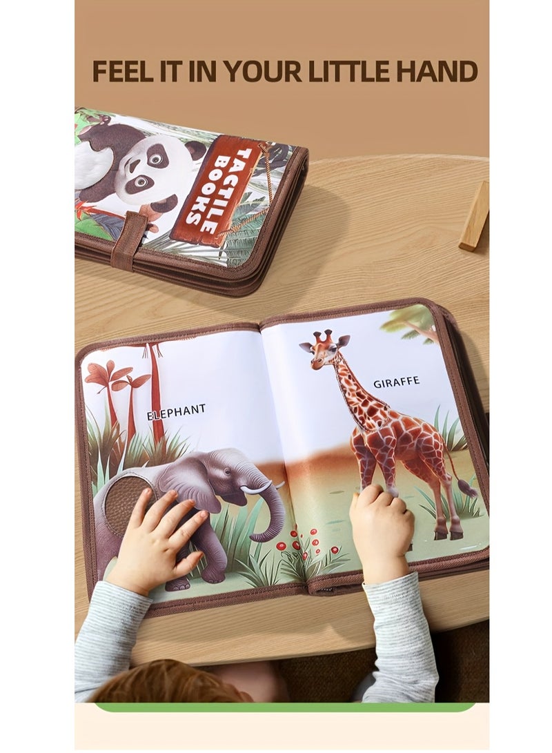 كيو زد كتاب تفاعلي عن الحيوانات للأطفال والصغار - كتاب قصص ألغاز للتعلم المبكر مع رسومات النمر والغوريلا والقرد - Image 5