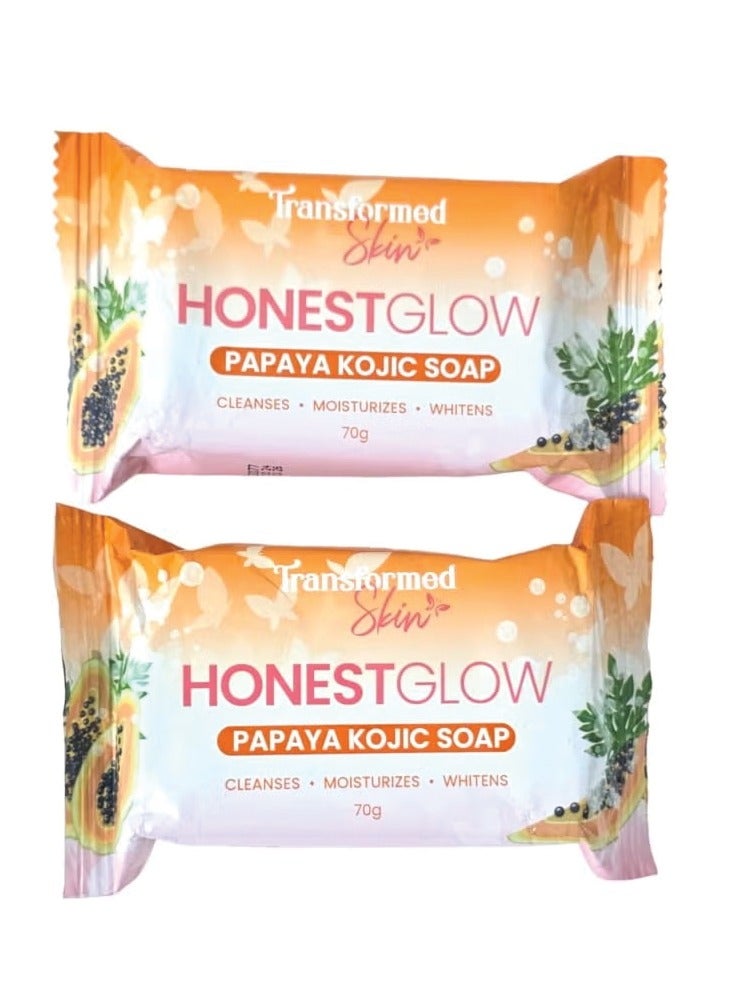 Honest Glow Papaya Kojic Soap 70g -2 pieces