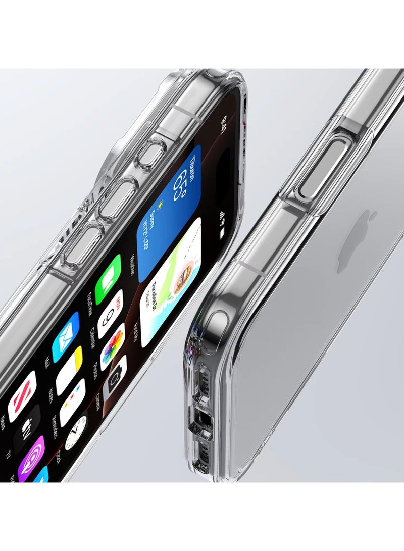 BlueFire iPhone 17 Pro Max Case [6.3-inch 2025], Crystal Clear Magnetic Phone Cover with MagSafe (N52 Magnets), Anti-Yellowing, Military Drop Protection, Scratch & Stain Resistant, Raised Edges - Image 3