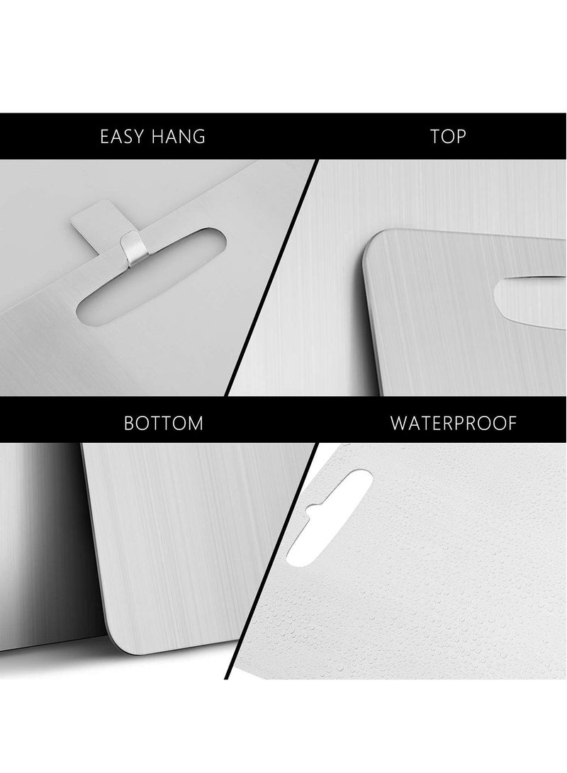 SYOSI Cutting Board Chopping Board Cutting Block Mincing Mat Thick Stainless Steel Heavy Duty Non-Slip - Image 3