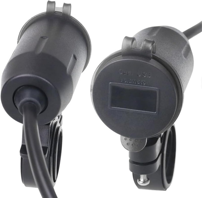 Blue Fast Charging Adapter Motorcycle USB Charger Double Port Handlebar Phone Charger - Image 5