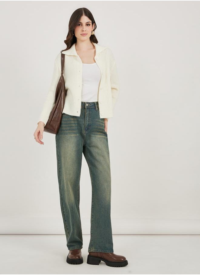 Styli - Regular Length Regular Fit Buttoned Knit Cardigan - Image 1