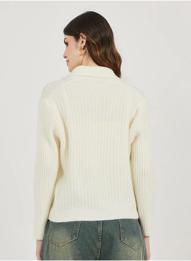 Styli Regular Length Regular Fit Buttoned Knit Cardigan