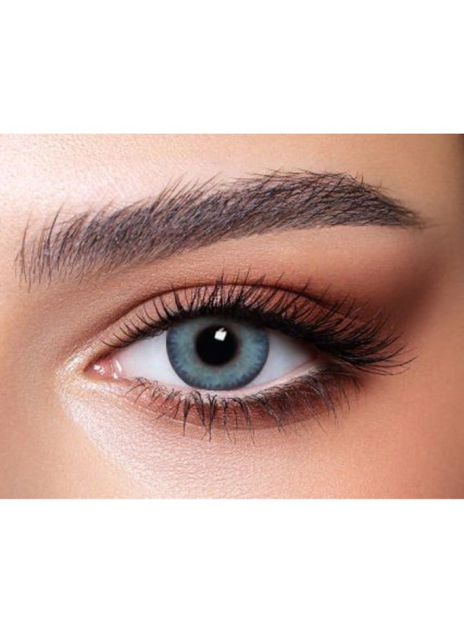 Bella Glow Navy Gray 3 Months Disposable Contact Lenses, Colored Contact Lenses, Cosmetic contact lenses, Blue Contact Lenses, Pack Of 2 - Image 1