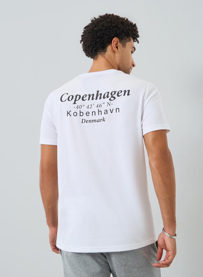 Styli Men White Graphic Print Crew Neck T-Shirt - Image 4