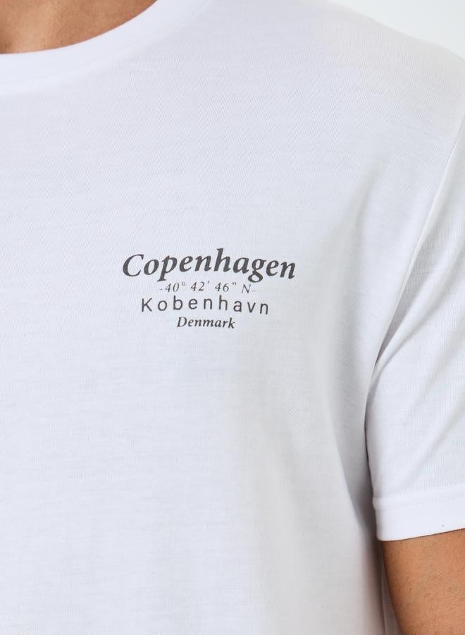 Styli Men White Graphic Print Crew Neck T-Shirt - Image 3