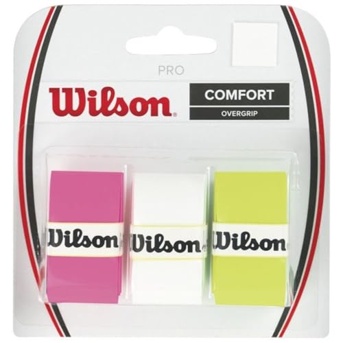 Wilson ويلسون برو أوفرغريب - راحة 3 حبة - متنوع - أبيض/أخضر/وردي - Image 1