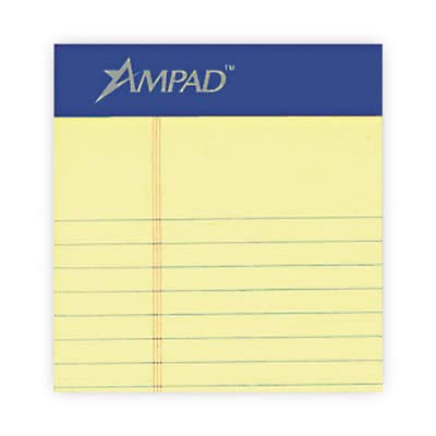 Ampad دفتر كتابة مثقوب أمباد 20222، 8 1/2 × 11 3/4، أصفر كناري، 50 ورقة (عبوة من 12) - Image 5