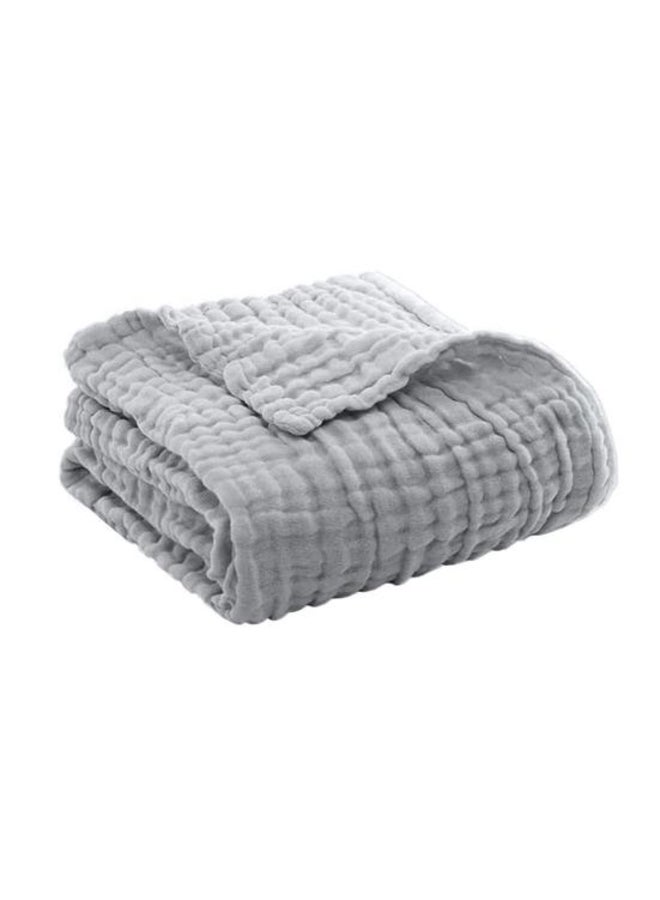 Muslin Blanket Summer Couch Throw Breathable Solid Color Muslin Wrap Cuddly Blanket for Bed Sofa Travel Holiday Use