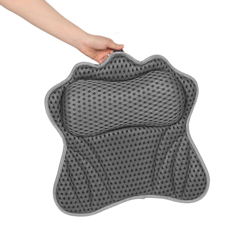 Ergonomic Bathtub Spa Pillow for Neck Head and Back Support with 6 Suction Cups Soft Pattern Material - Image 5