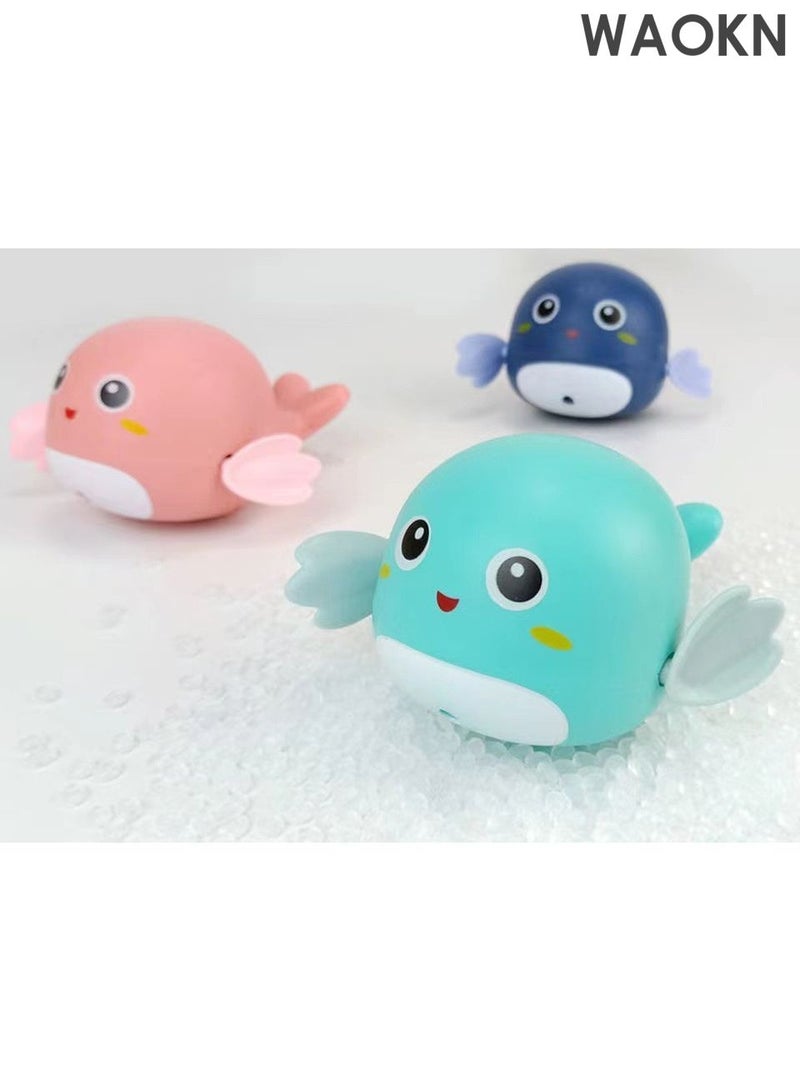 دبليو أيه أو كي أن ألعاب استحمام، عبوة من 6 قطع، ألعاب استحمام على شكل سلحفاة سباحة لطيفة للأطفال من عمر سنة إلى 3 سنوات، بطة صفراء واحدة، دولفينان، سلحفاتان، سلطعون واحد، ألعاب عائمة تعمل باللف للأولاد والبنات بعمر سنة واحدة، ألعاب مائية لحوض استحمام حديثي الولادة، ألعاب حمام للأطفال في مرحلة ما قبل المدرسة. - Image 3