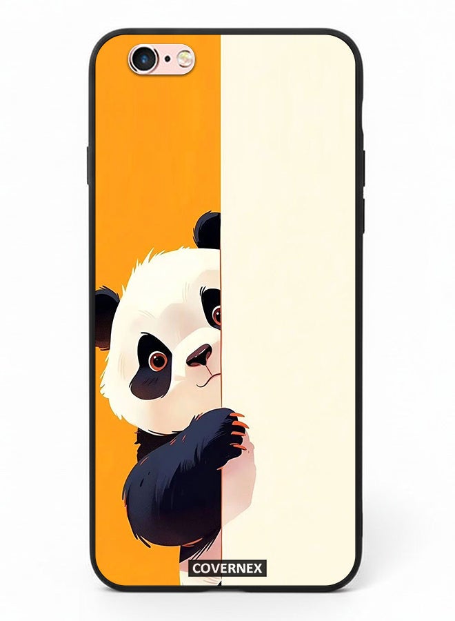 Covernex Apple iPhone 6s Protective Case Cover Printed Featuring Cute Peek Behind The Wall Illustration - Image 2