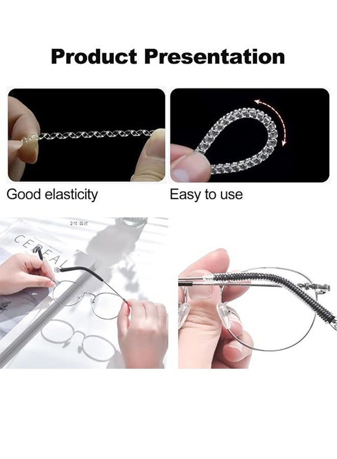 Quantum 20 Pcs Clear Soft Silicone Eyeglasses Ear Cushion with a Storage Box, Anti-Slip Comfort Elastic Temple Tips Sleeve Retainer, Non Slip Eye Glass Ear Grips Temple Grips for Glasses Sunglasses Eyewear Accessories - Image 4