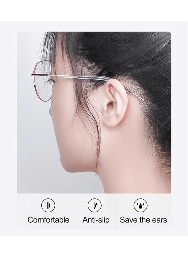 Quantum 20 Pcs Clear Soft Silicone Eyeglasses Ear Cushion with a Storage Box, Anti-Slip Comfort Elastic Temple Tips Sleeve Retainer, Non Slip Eye Glass Ear Grips Temple Grips for Glasses Sunglasses Eyewear Accessories - Image 5