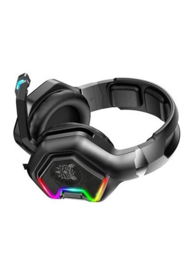 onikuma Onikuma K10 Gaming Headset with Surround Sound Pro Noise Canceling Gaming Headphones with Mic & RGB LED Light  - Image 1