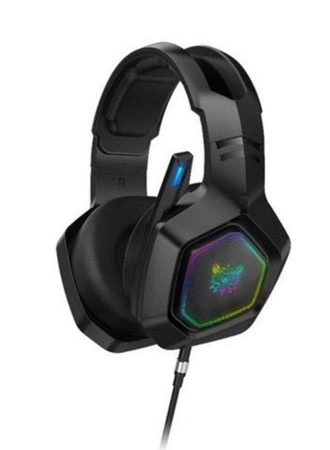 onikuma Onikuma K10 Gaming Headset with Surround Sound Pro Noise Canceling Gaming Headphones with Mic & RGB LED Light  - Image 3
