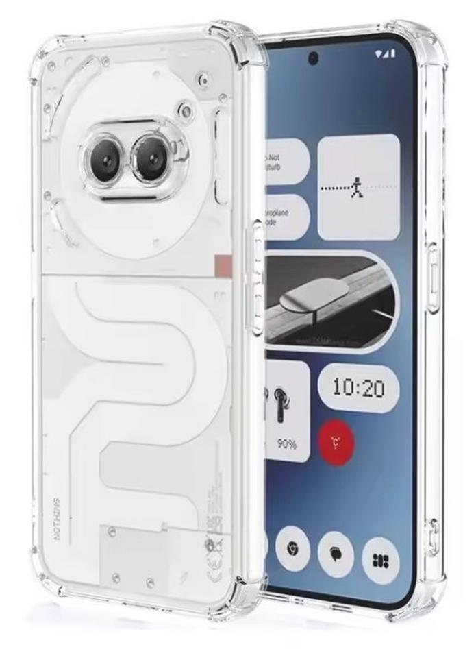 QIRG جراب حماية عسكري من مادة TPU الشفافة بأربع زوايا لهاتف Nothing Phone 2A - شفاف - Image 1