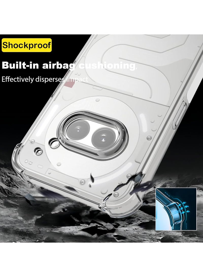 QIRG Clear TPU Four Corners Grade Protection Cover Case for Nothing Phone 2A -Transparent - Image 2