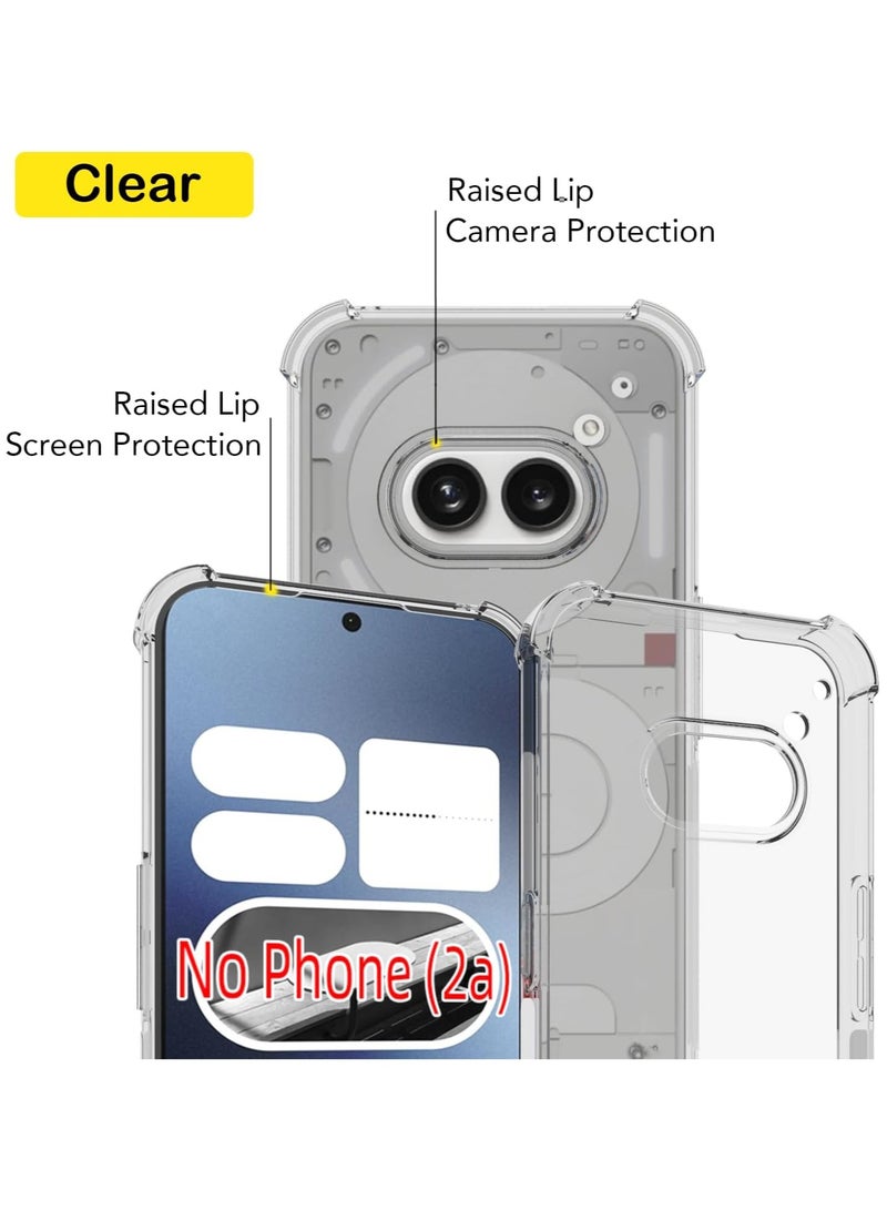 QIRG Clear TPU Four Corners Grade Protection Cover Case for Nothing Phone 2A -Transparent - Image 3