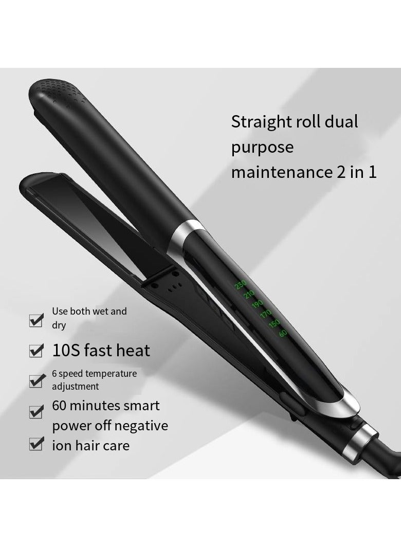 general 2-in-1 Ionic Hair Straightener & Curling Iron – Dual Styling with Ceramic Plates - Image 1