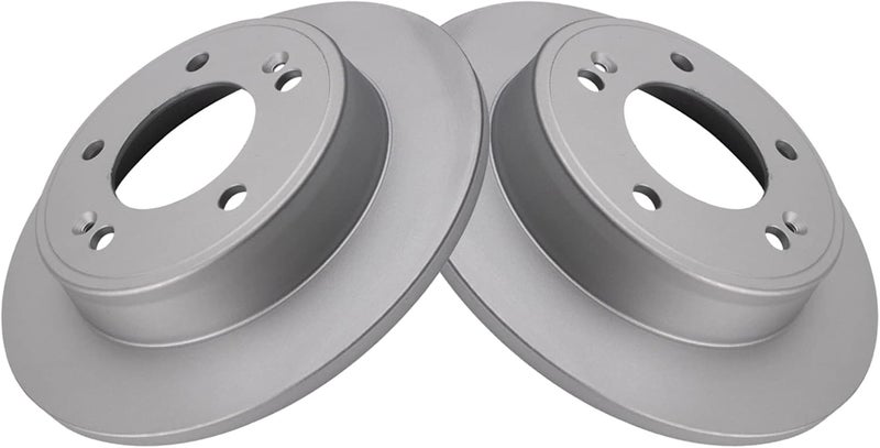 TRQ Rear Brake Rotor Set G Coated Solid Compatible with 2011-2023 Hyundai Elantra 2012-2023 Veloster 2018-2023 Kona 2020-2024 Venue 2014-2024 Kia Forte Forte5 Forte Koup Seltos Soul - Image 3